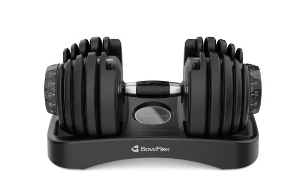 "Front view of BowFlex SelectTech Dumbbells"