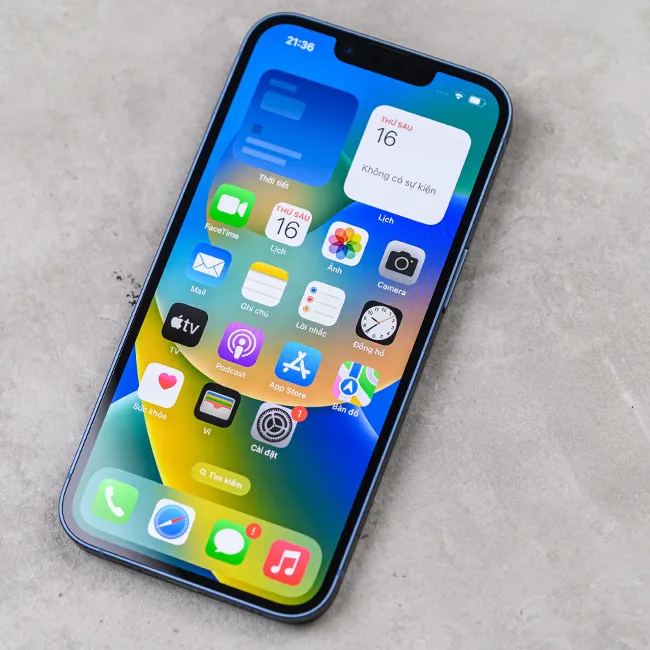 iPhone 14 displaying a variety of apps on its screen