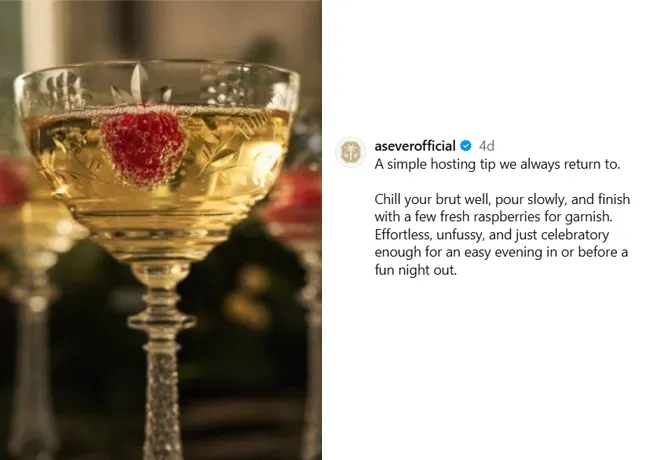 Meghan Markle As Ever sparkling wine Instagram