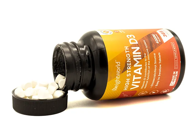 Vitamin D supplements for enhanced beauty and health benefits.