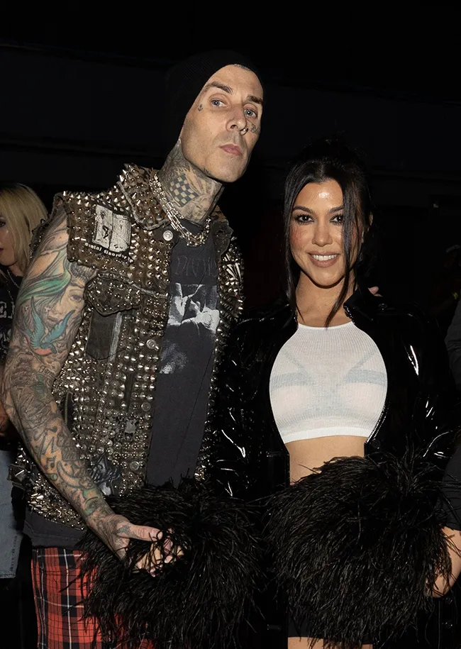 Travis Barker and Kourtney Kardashian at Machine Gun Kelly concert