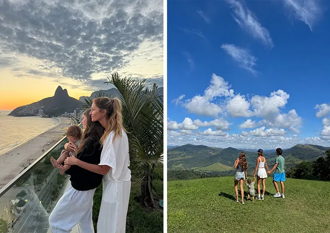 Gisele Bündchen Instagram pictures with kids