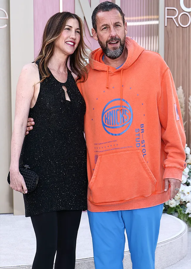 "Jackie Sandler with Adam Sandler at the premiere of Office Romance"