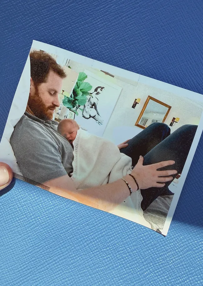 Prince Harry with baby Prince Archie
