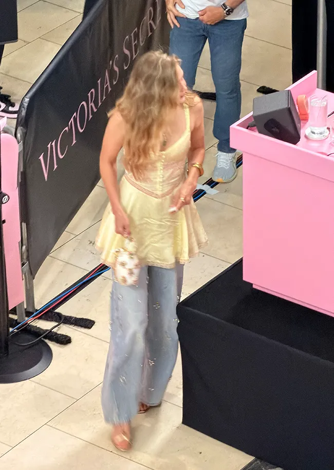 "Gigi Hadid posing at Victoria’s Secret casting event"