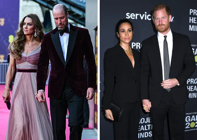 Prince William and Kate Middleton with Prince Harry and Meghan Markle