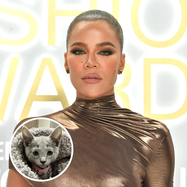 "Khloe Kardashian with her cat"