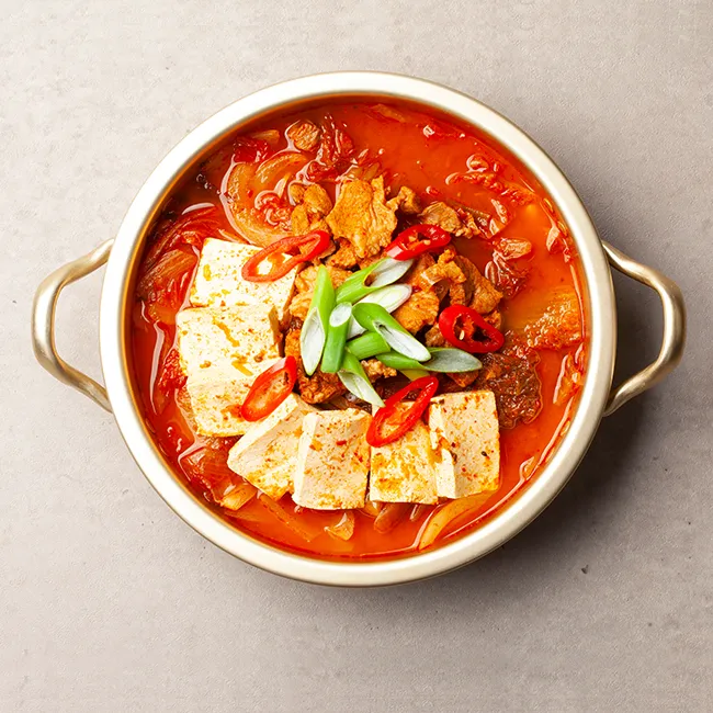 "Kimchi stew in a bowl"