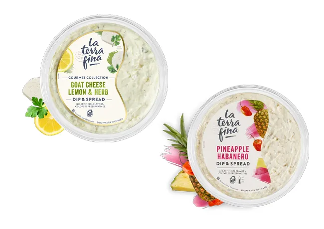 "La Terra Goat Cheese Lemon Herb Pineapple Habanero Dip Spread"