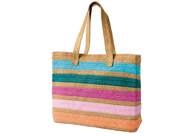 "Stylish novelty straw tote bag for summer"