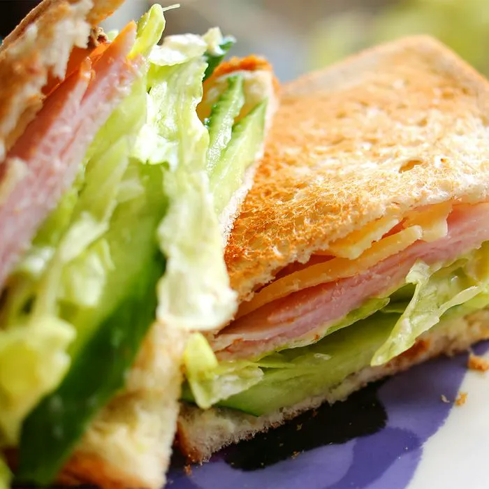 "White bread toast with a sandwich"